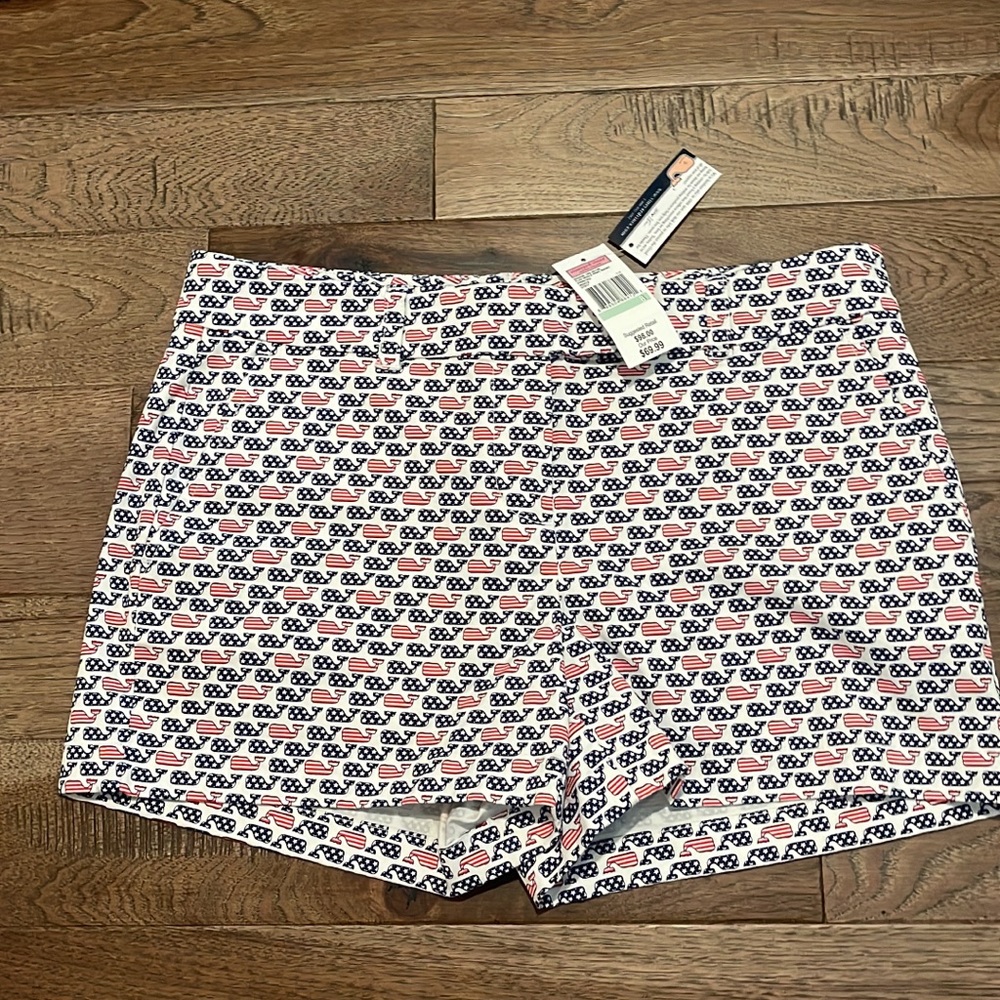 Flag whale print short